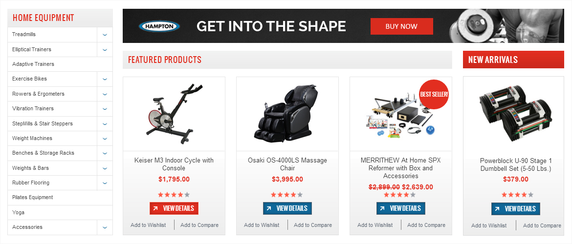 Fitness outlet online 2025