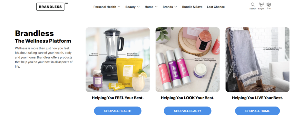 Brandless ecommerce startups