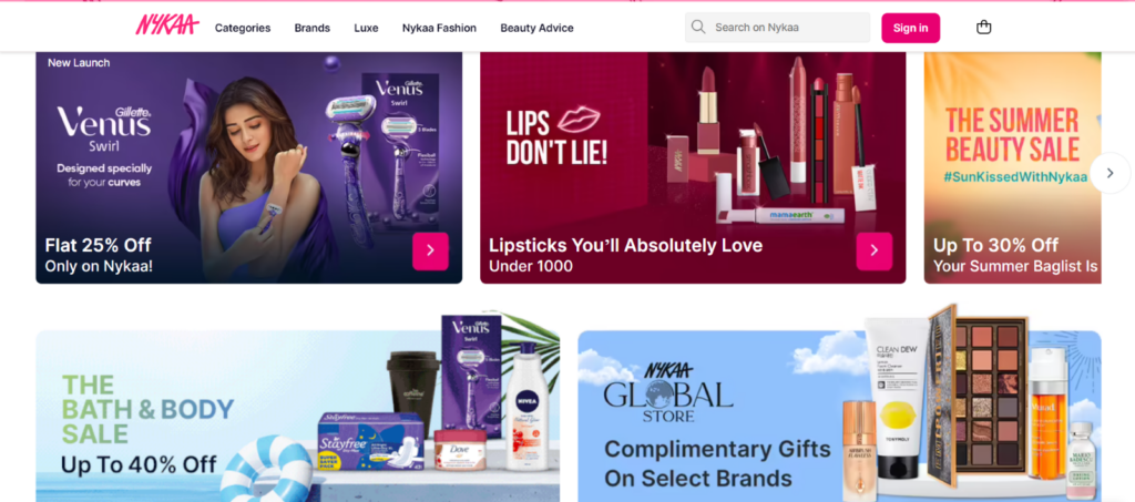 Nykaa ecommerce startups