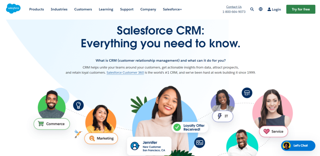 Salesforce best SaaS CRM software