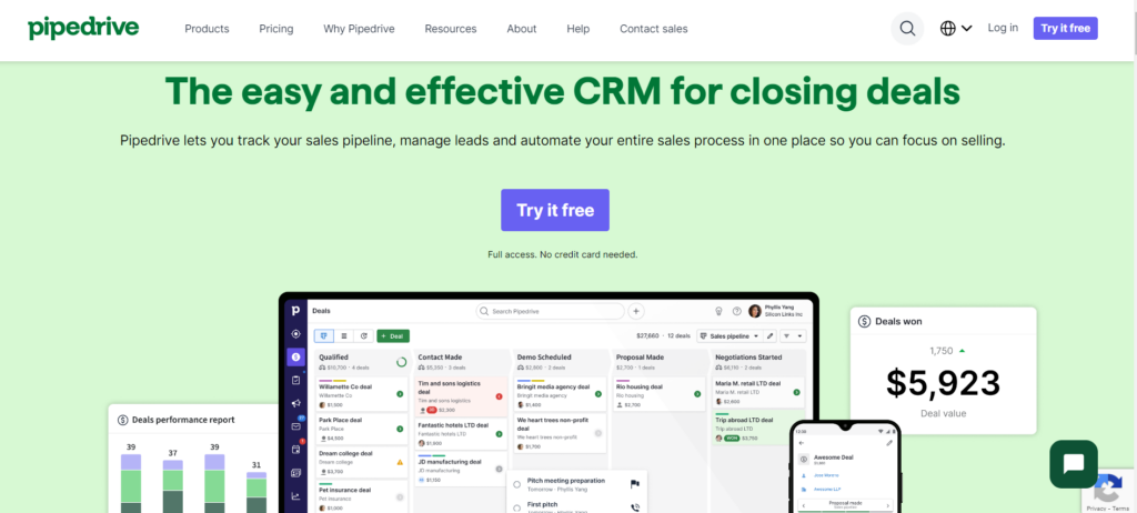 Pipedrive CRM for manufacturing